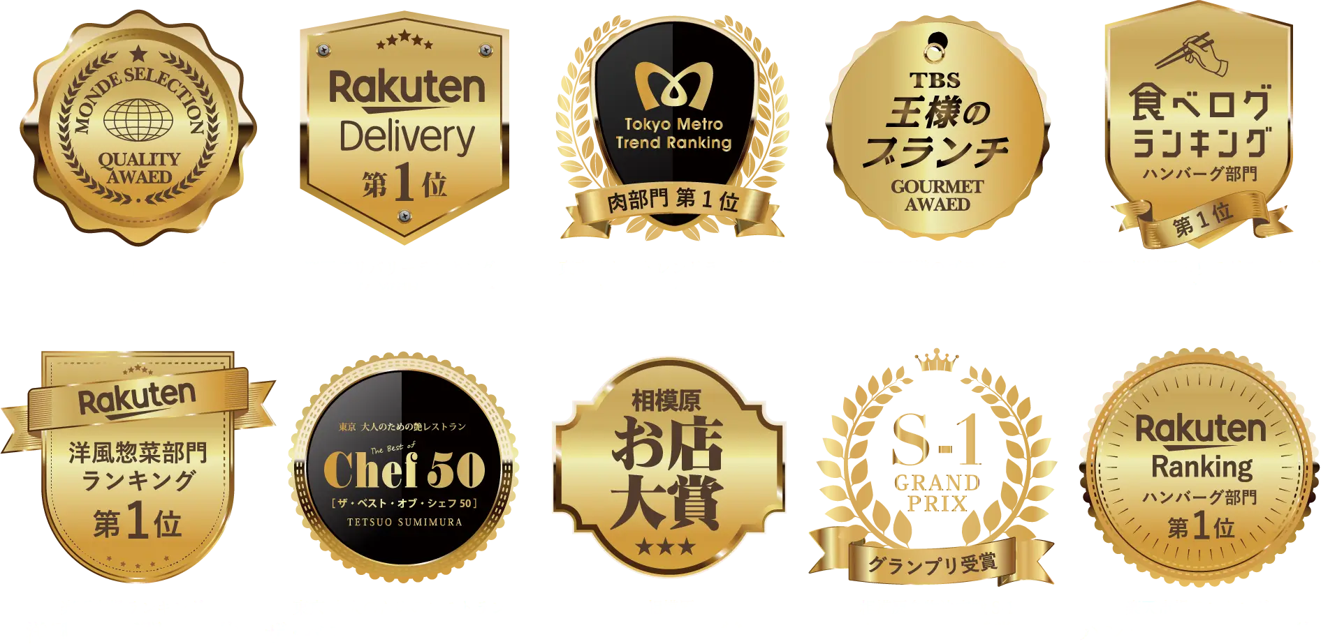 とろけるハンバーグ受賞歴